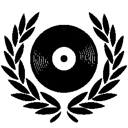 logo for the company IO detroit displaying a record flanked by branches